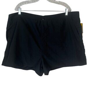 Croft & Barrow Womens Swim Shorts Black Tummy Trimmer Size 22W New